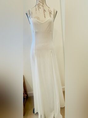 Women's White Maxi Slip Dress